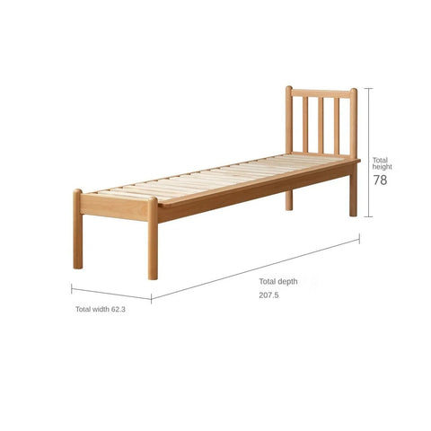 Beech solid wood children's bed with guardrails spliced bed<