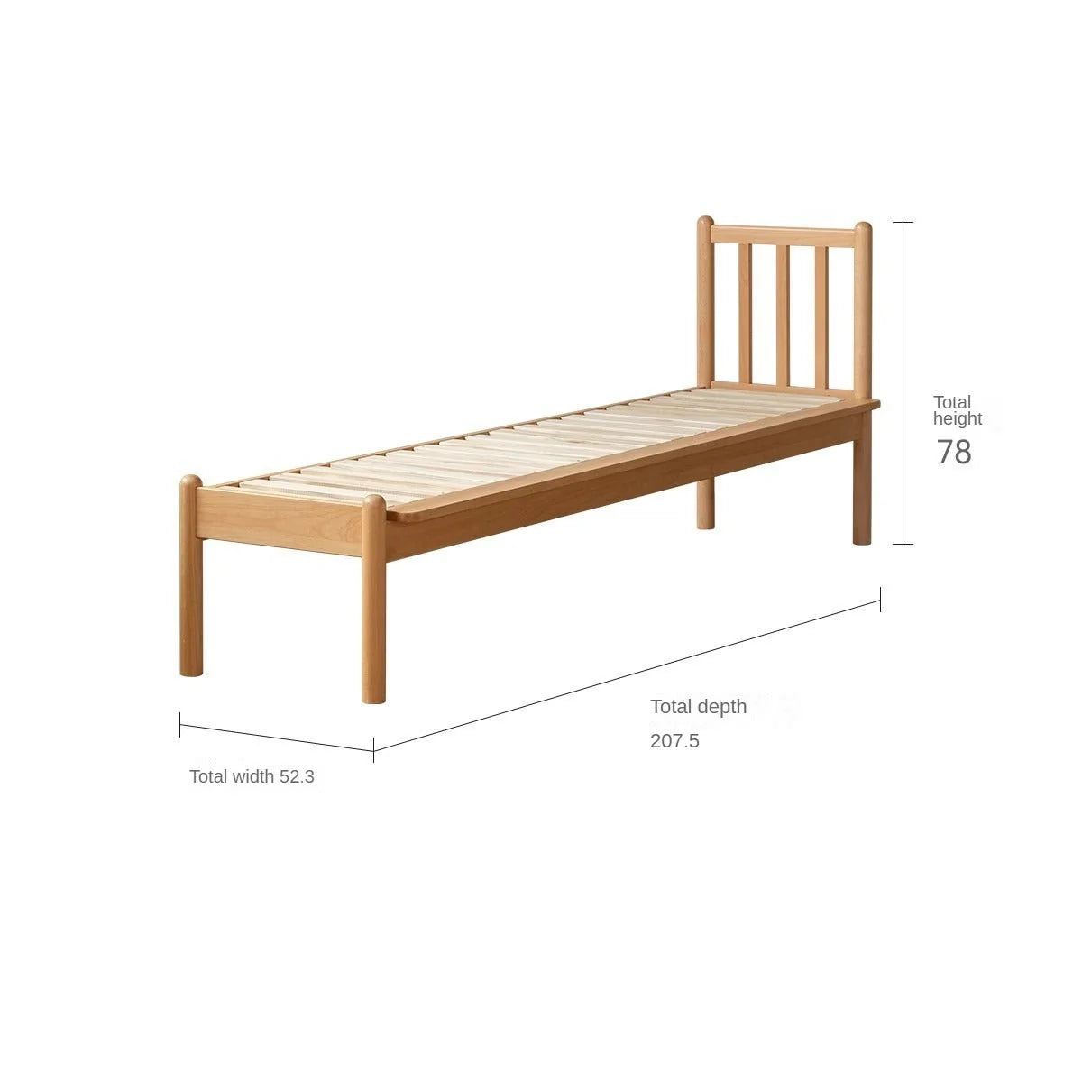 Beech solid wood children's bed with guardrails spliced bed<