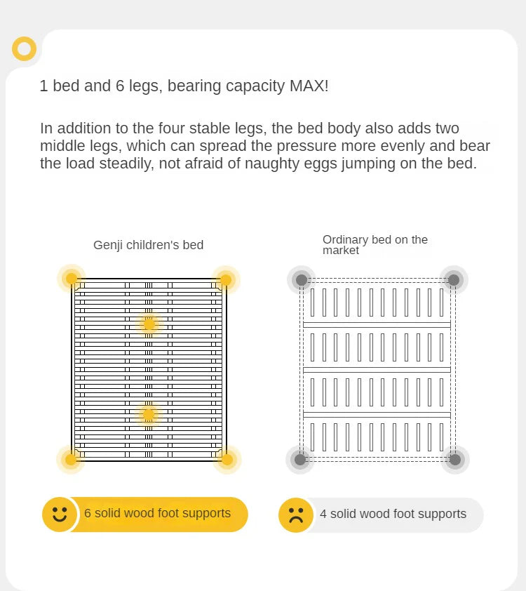 Oak solid wood children's bed with organic leather<