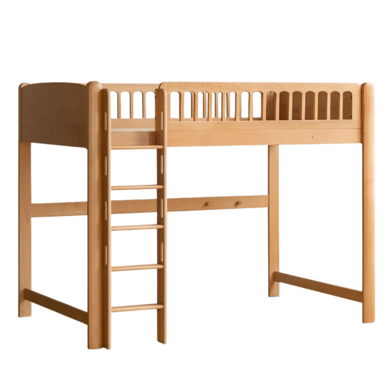 Beech solid wood children's bunk bed.