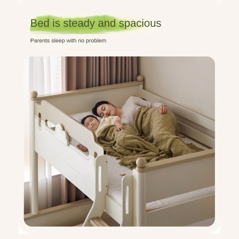 Beech solid wood children's bunk bed