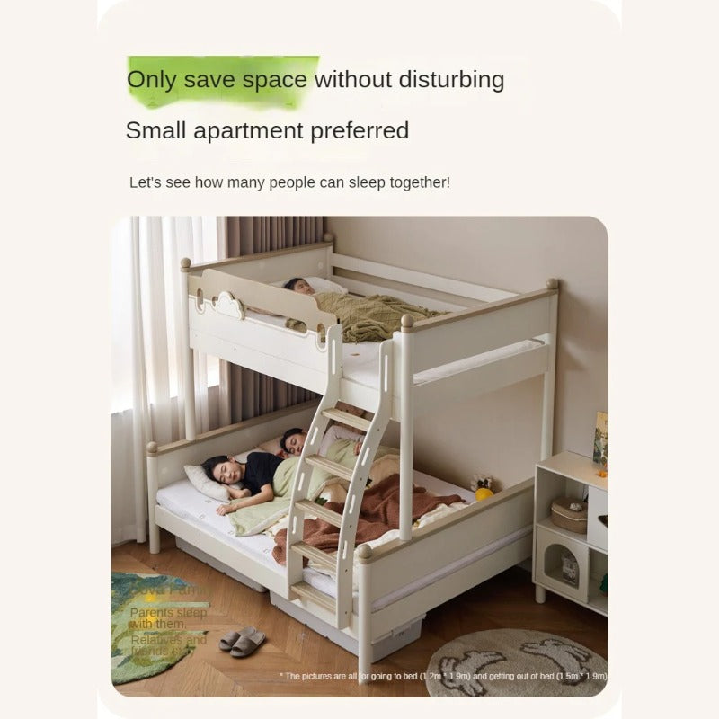Beech solid wood children's bunk bed