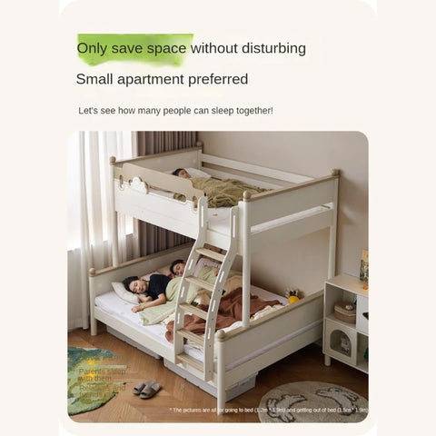 Beech solid wood children's bunk bed