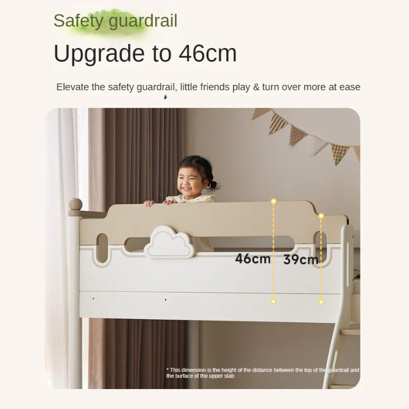 Beech solid wood children's bunk bed