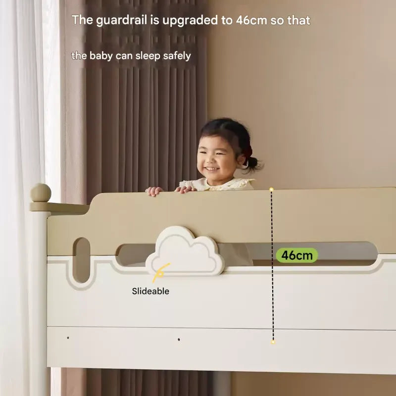 Beech solid wood children's bunk bed