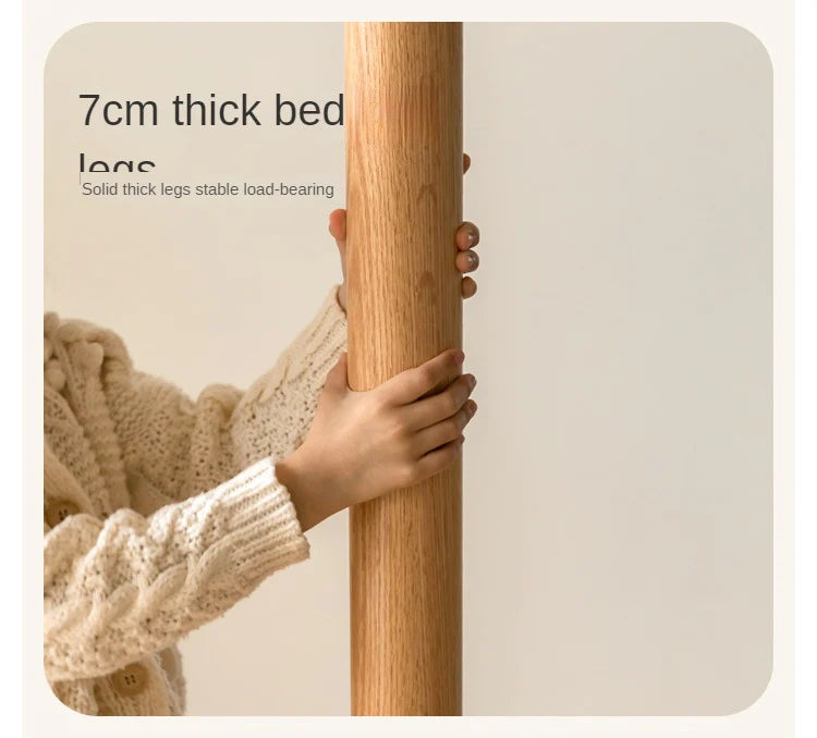 Beech, Oak Solid Wood Children's Bunk Bed.