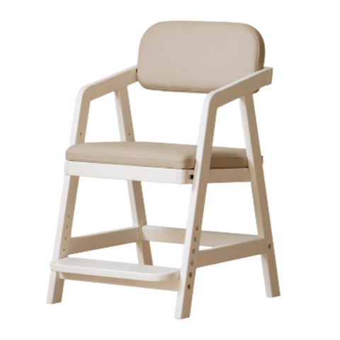 Oak Solid Wood Adjustable Height Kids Chair with Soft Washable Seat Mint Green or Pink Study Dining Chair