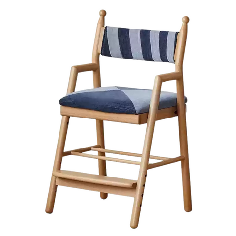 Beech Solid Wood Adjustable Learning Chair for Kids Adjustable Height Primary School Writing Desk Chair in Pink Blue or Orange