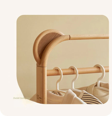 Beech Solid Wood Kids Floor Hanger