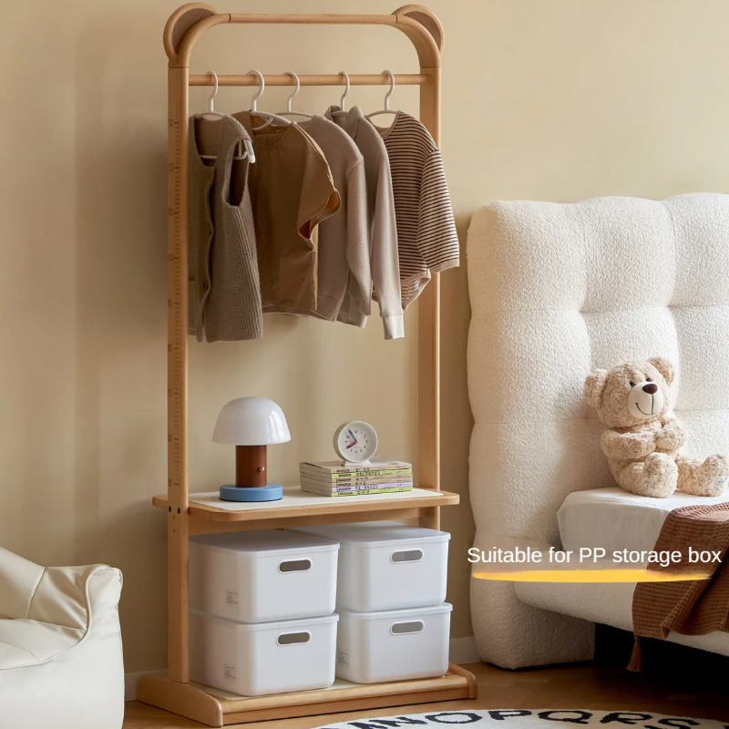 Beech Solid Wood Kids Floor Hanger