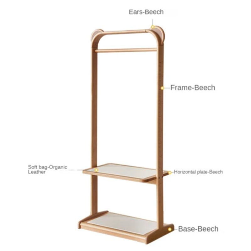 Beech Solid Wood Kids Floor Hanger