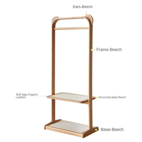 Beech Solid Wood Kids Floor Hanger