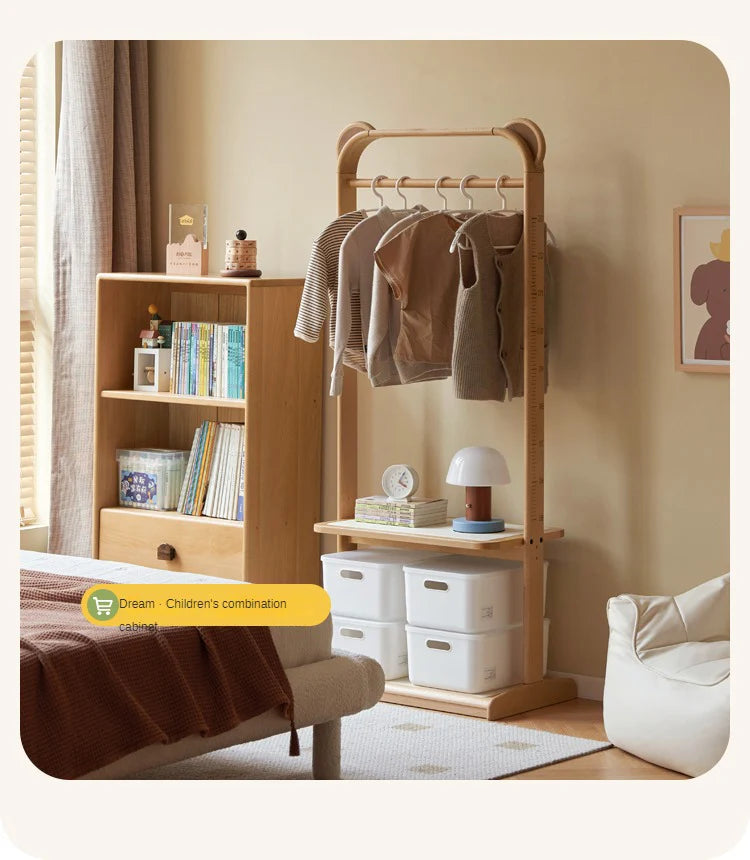 Beech Solid Wood Kids Floor Hanger