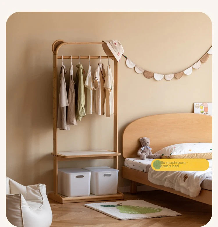 Beech Solid Wood Kids Floor Hanger