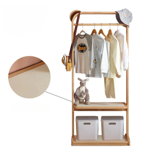 Beech Solid Wood Kids Floor Hanger