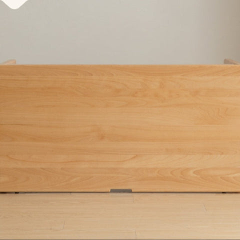 Beech Solid Wood & Rubberwood Kids Desk with Bookcase Natural Finish Writing Study Table