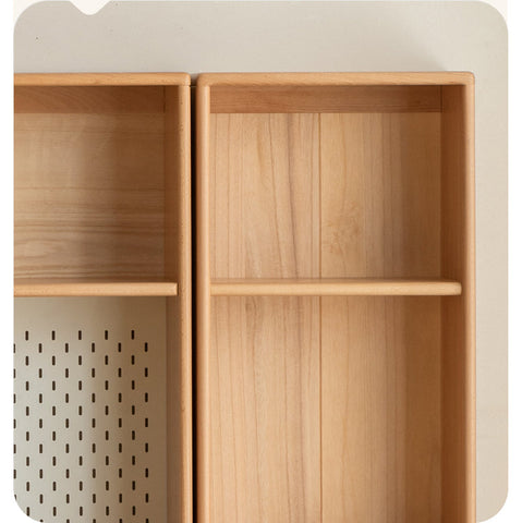 Beech Solid Wood & Rubberwood Kids Desk with Bookcase Natural Finish Writing Study Table