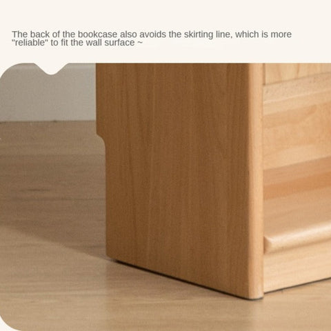 Beech Solid Wood & Rubberwood Kids Desk with Bookcase Natural Finish Writing Study Table