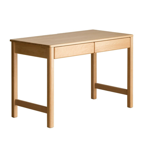 Beech Solid Wood & Rubberwood Kids Desk with Bookcase Natural Finish Writing Study Table