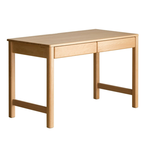 Beech Solid Wood & Rubberwood Kids Desk with Bookcase Natural Finish Writing Study Table