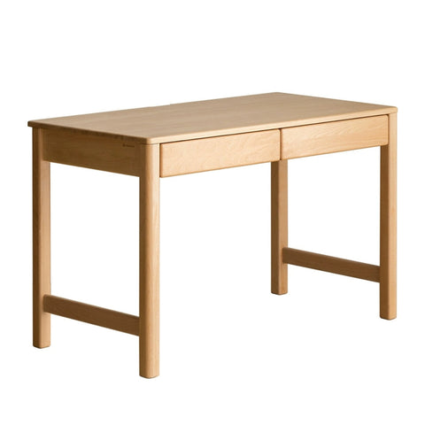 Beech Solid Wood & Rubberwood Kids Desk with Bookcase Natural Finish Writing Study Table