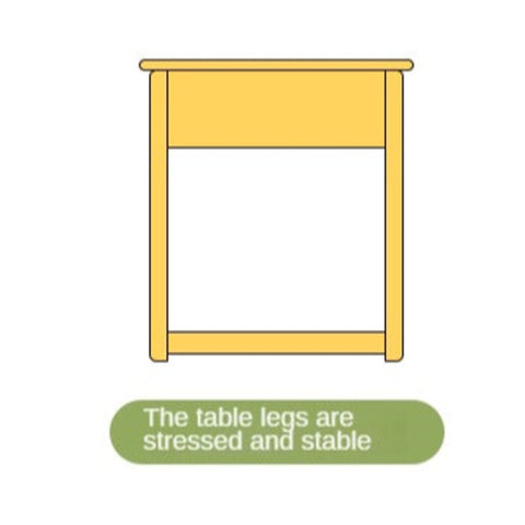 Beech and Rubber Solid Wood Kids Study Desk with Integrated Bookshelf Natural Finish Corner Storage