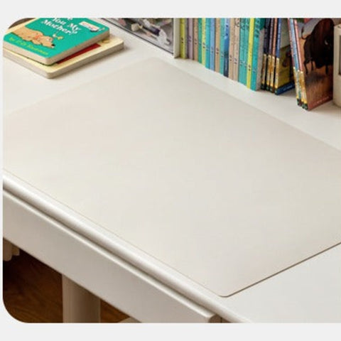 Poplar Solid Wood & Rubberwood Childrens Elevated Desk Cream White Drawer Study Table with Adjustable Height