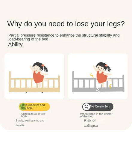 Beech solid wood children's guardrail bed with light