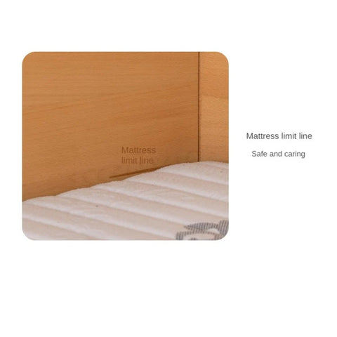 Beech Solid Wood Children's with Light Guardrail Bed