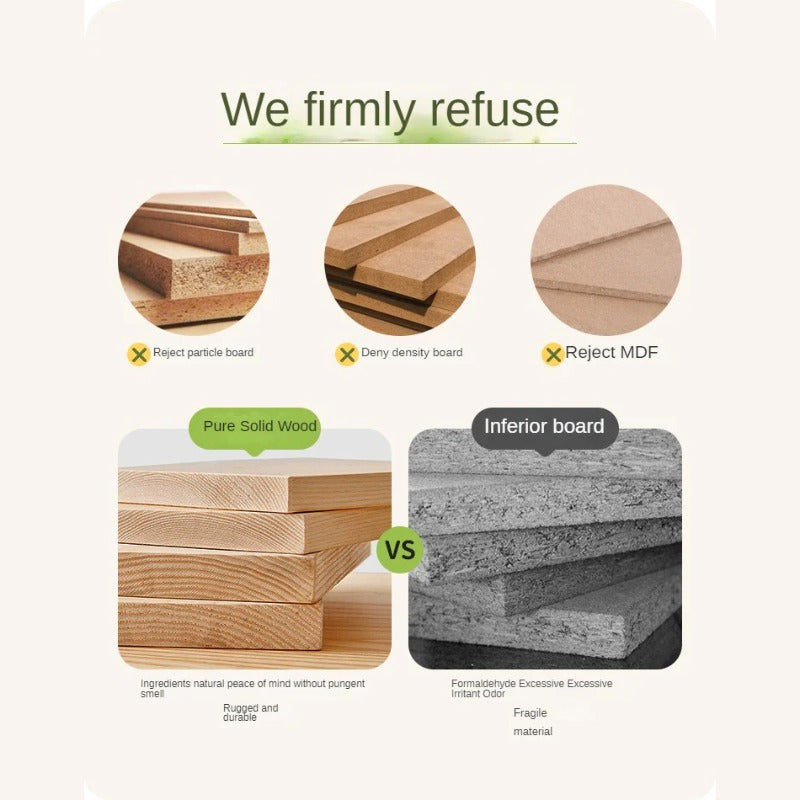 Beech Solid Wood Kids Wardrobe