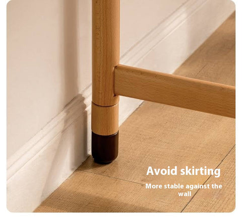 Beech Solid Wood Childrens Learning Desk Natural Finish Adjustable Height Writing Table for Kids