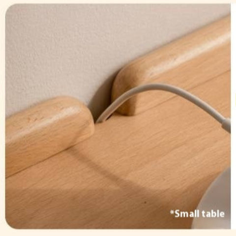 Beech Solid Wood Childrens Learning Desk Natural Finish Adjustable Height Writing Table for Kids