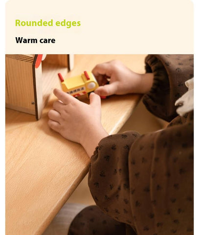 Beech Solid Wood Childrens Learning Desk Natural Finish Adjustable Height Writing Table for Kids