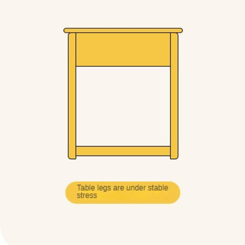 Beech Solid Wood Childrens Desk Natural Finish with Double Drawers for Study & Writing