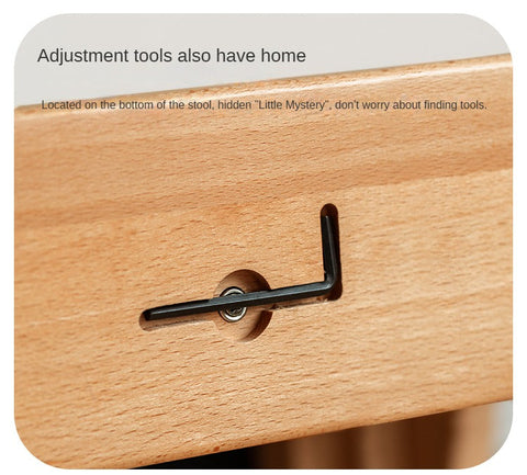 Beech Solid Wood Adjustable Children Study Chair with Leather Seat & Stackable Design in Olive Green Milky White Lemon Yellow