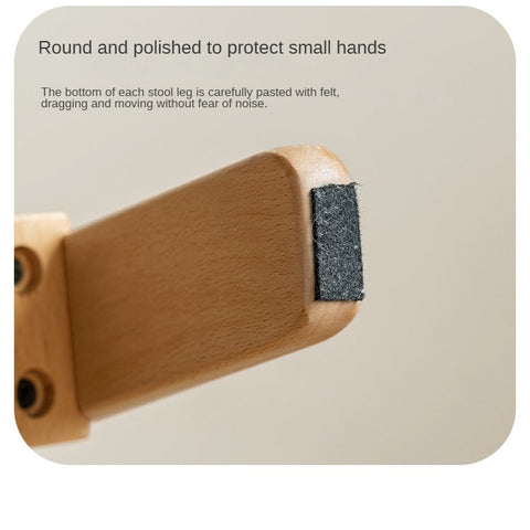 Beech Solid Wood Adjustable Children Study Chair with Leather Seat & Stackable Design in Olive Green Milky White Lemon Yellow