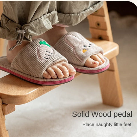 Beech Solid Wood Adjustable Children Study Chair with Leather Seat & Stackable Design in Olive Green Milky White Lemon Yellow