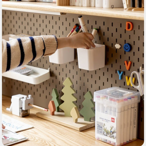 Oak Solid Wood Adjustable Kids Study Desk and Bookshelf Natural Finish Space Saving Liftable Table with Storage