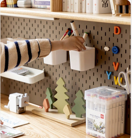 Oak Solid Wood Adjustable Kids Study Desk and Bookshelf Natural Finish Space Saving Liftable Table with Storage