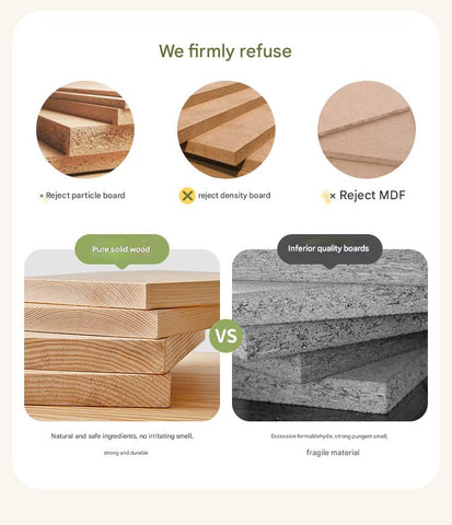 Beech Solid Wood Natural Finish Handmade Childrens Table for Study Play & Craft