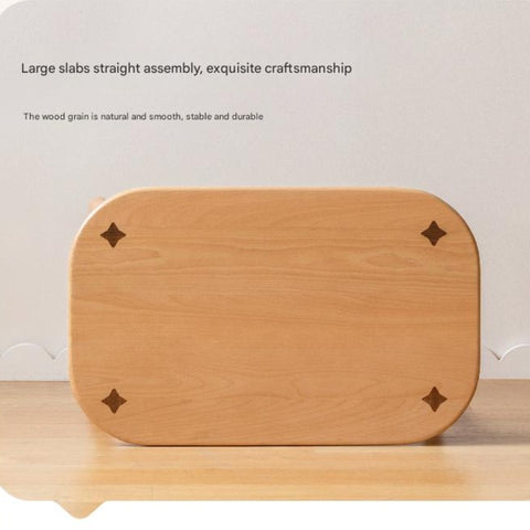 Beech Solid Wood Natural Finish Handmade Childrens Table for Study Play & Craft