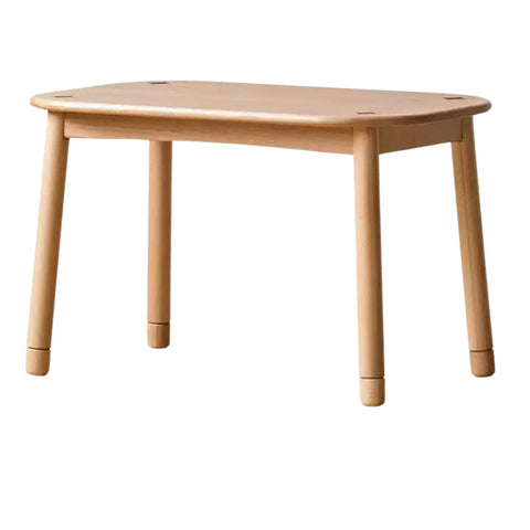Beech Solid Wood Natural Finish Handmade Childrens Table for Study Play & Craft