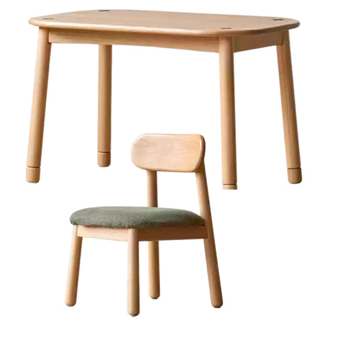 Beech Solid Wood Natural Finish Handmade Childrens Table for Study Play & Craft