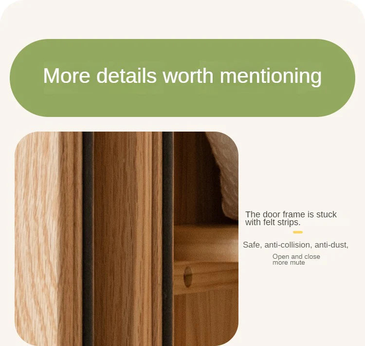 Oak, Solid Rubberwood Kids Sliding Door Wardrobe