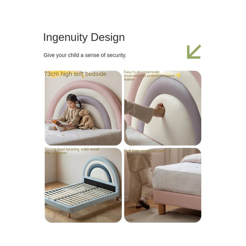 Organic leather Children's Soft Rainbow Bed.
