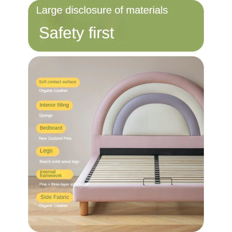 Organic leather Children's Soft Rainbow Bed.