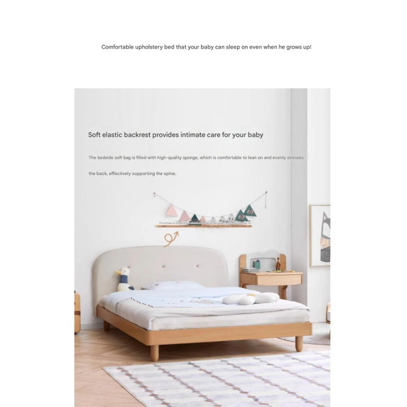 Beech Solid Wood Children's Soft Single Bed