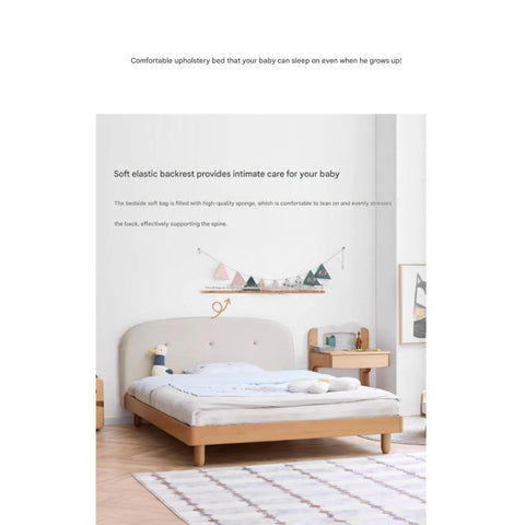 Beech Solid Wood Children's Soft Single Bed
