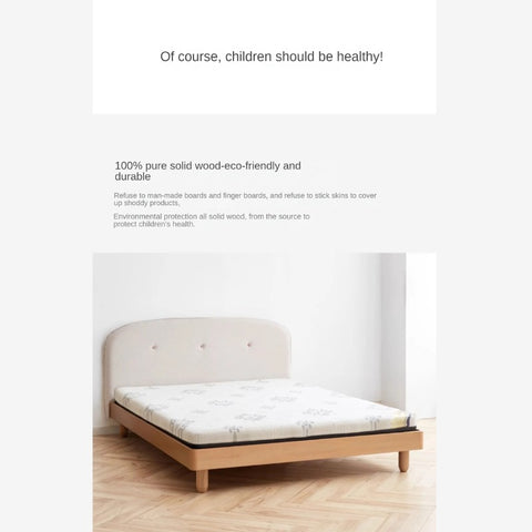 Beech Solid Wood Children's Soft Single Bed