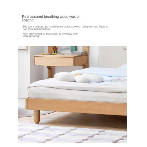 Beech Solid Wood Children's Soft Single Bed